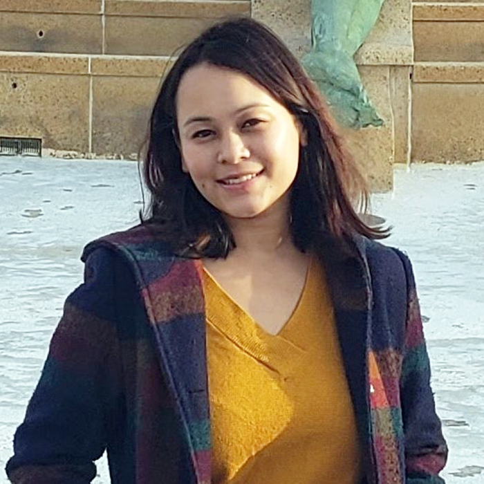 Samridhi Pradhan smiling at the camera